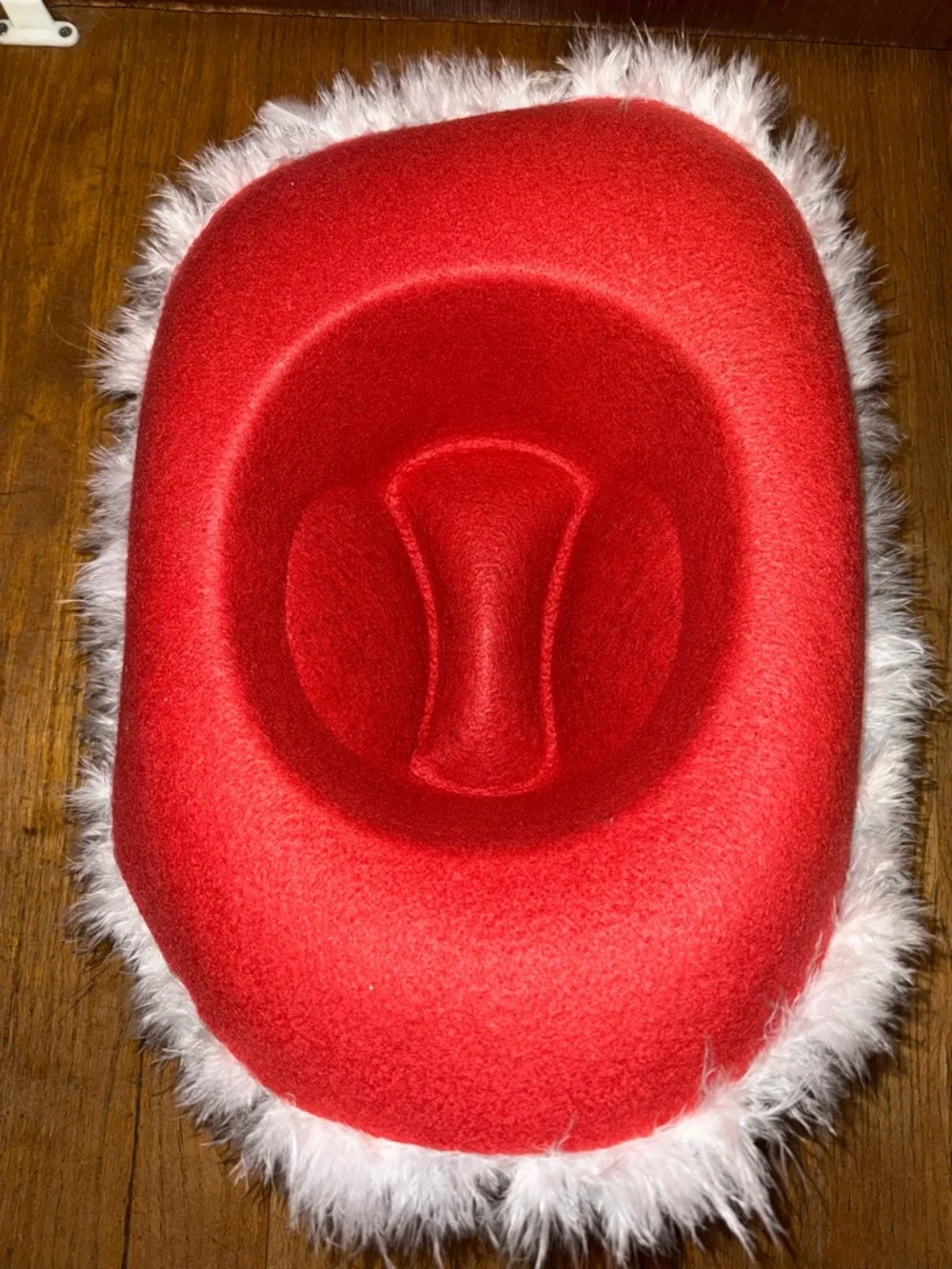 Red Sequin Feather Trim Cowboy Hat
